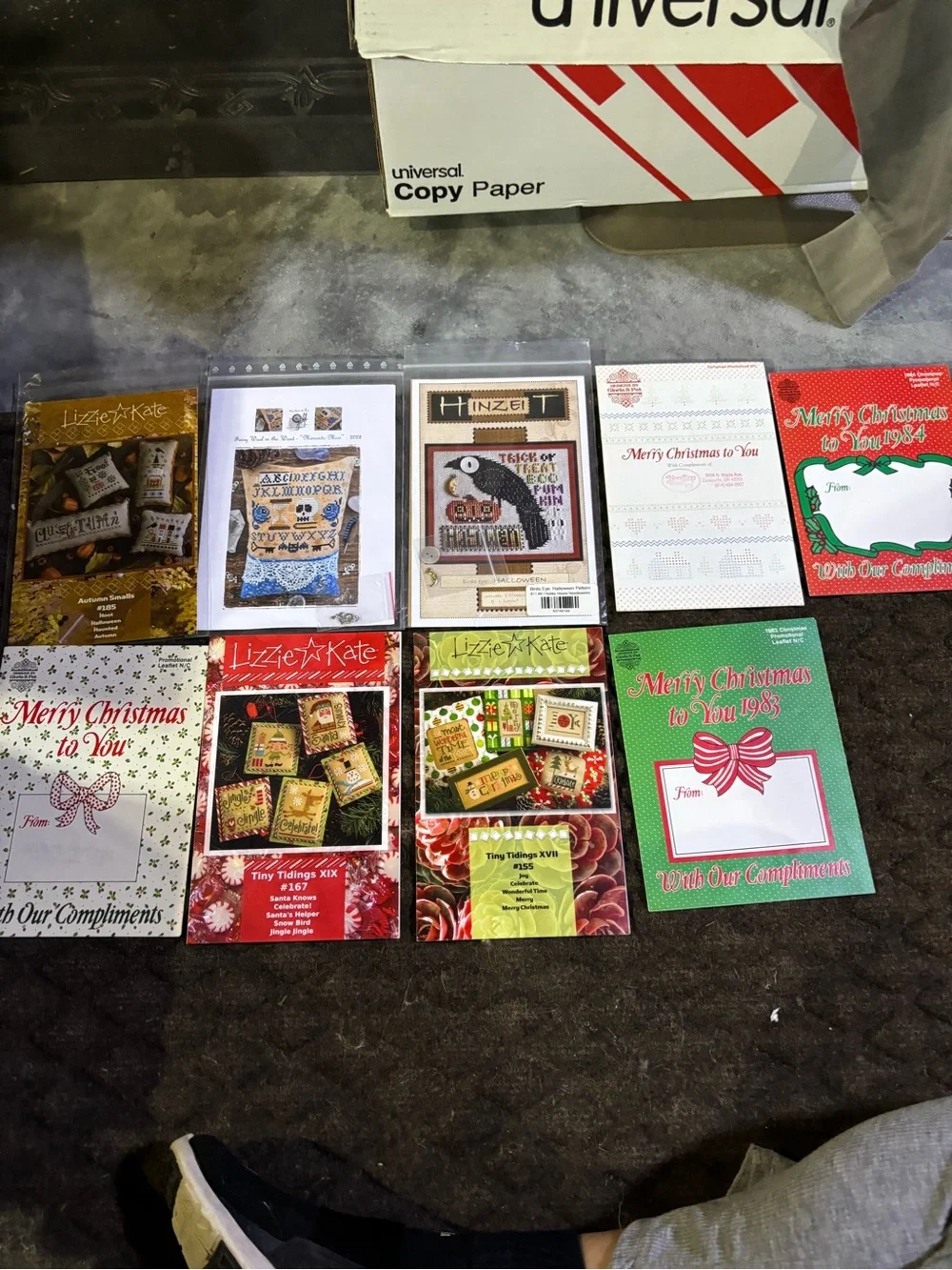 Christmas Needlecraft Pattern Booklet - Green & Red 9 total